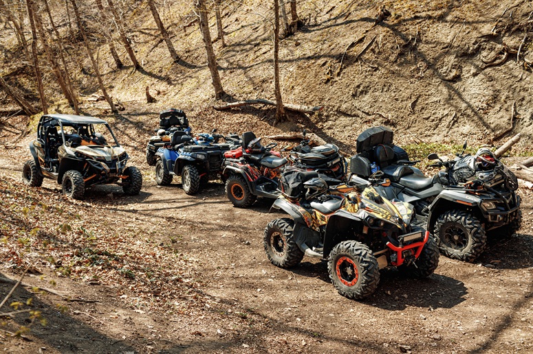 4 wheelers on a trail