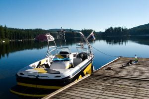 boat at dock of lake