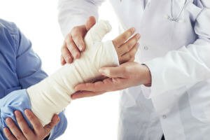 bandaged wrist