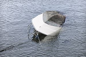 capsized boat