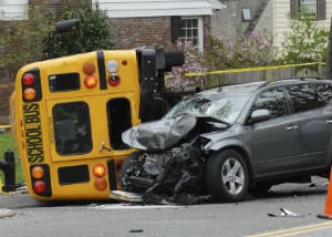 crashed school bus