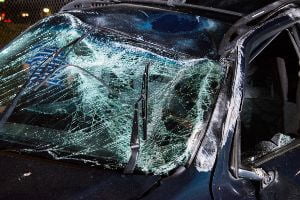 shattered car windshield