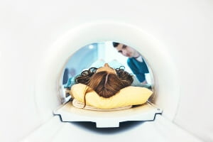 entering an MRI scanner