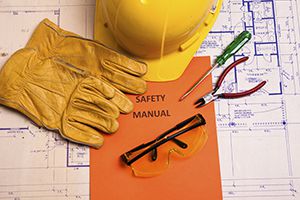 hard hat with safety manual