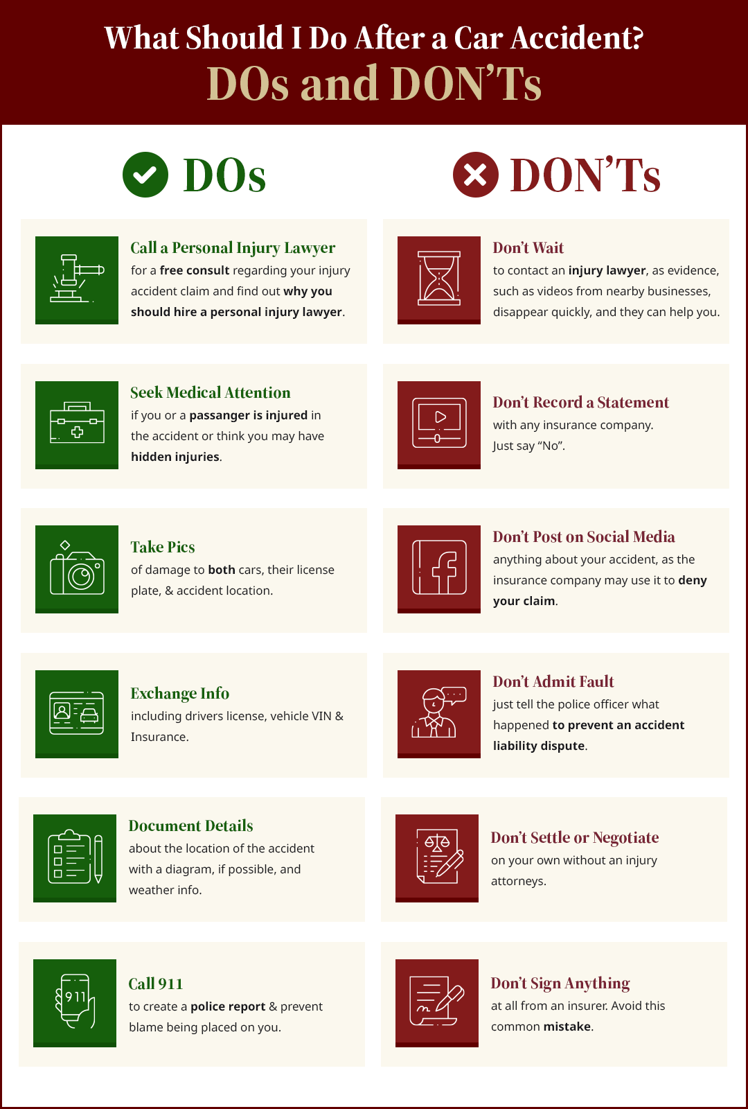 Dos and Don'ts After A Car Accident in Dallas