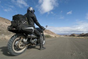 motorcycle on dirt road