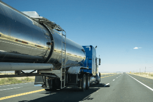 truck with tanker trailer
