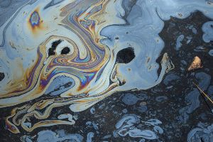 water polluted with oil