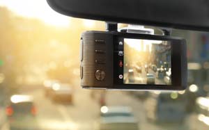 dashcam in use